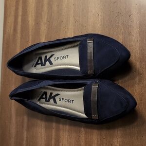 Dark Blue Anne Klein Flats